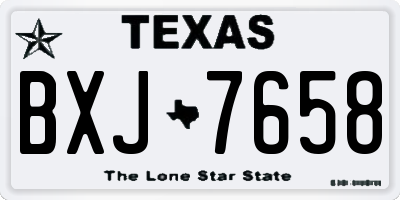 TX license plate BXJ7658