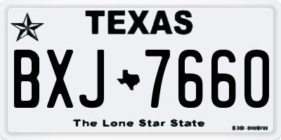 TX license plate BXJ7660