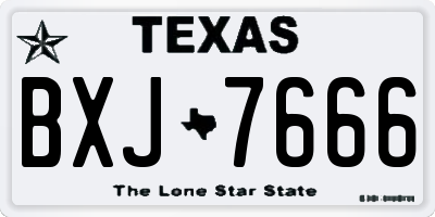 TX license plate BXJ7666