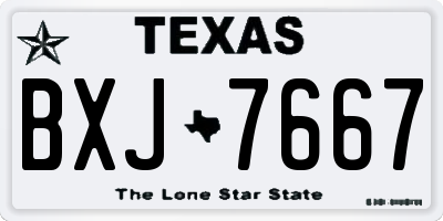 TX license plate BXJ7667