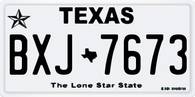 TX license plate BXJ7673