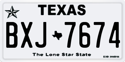 TX license plate BXJ7674
