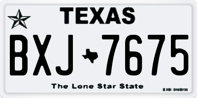 TX license plate BXJ7675