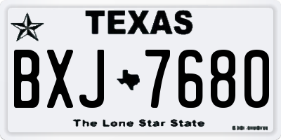 TX license plate BXJ7680