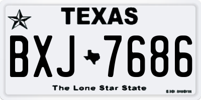 TX license plate BXJ7686