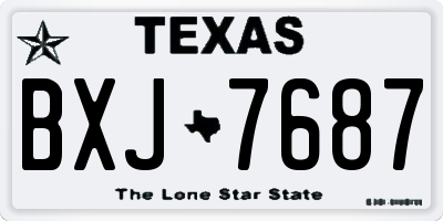 TX license plate BXJ7687