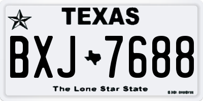 TX license plate BXJ7688