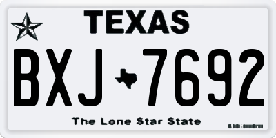 TX license plate BXJ7692