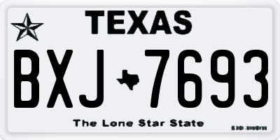 TX license plate BXJ7693