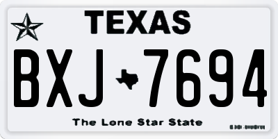 TX license plate BXJ7694