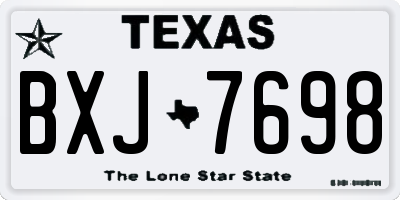 TX license plate BXJ7698