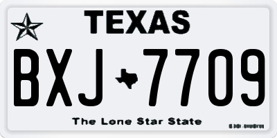 TX license plate BXJ7709