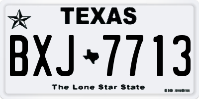 TX license plate BXJ7713