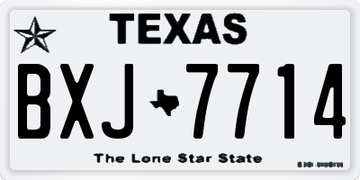 TX license plate BXJ7714