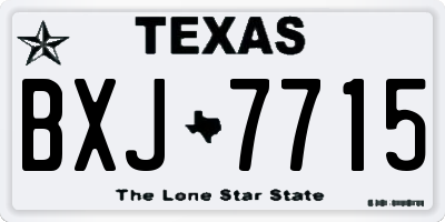 TX license plate BXJ7715