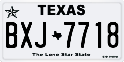 TX license plate BXJ7718