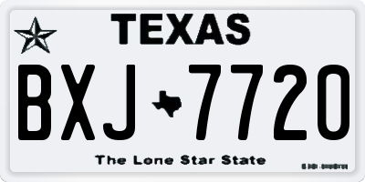 TX license plate BXJ7720