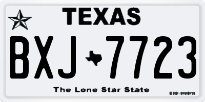 TX license plate BXJ7723