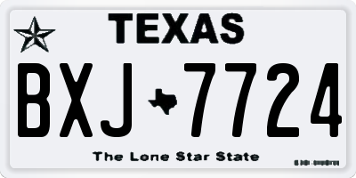 TX license plate BXJ7724