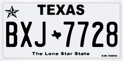 TX license plate BXJ7728