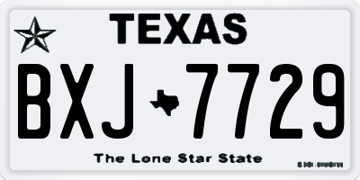 TX license plate BXJ7729