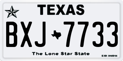 TX license plate BXJ7733