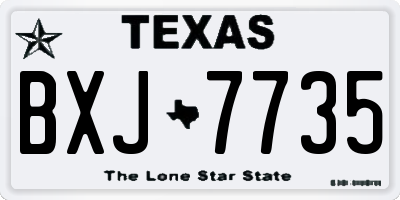 TX license plate BXJ7735