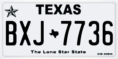 TX license plate BXJ7736
