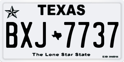 TX license plate BXJ7737