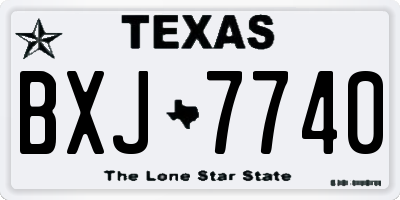 TX license plate BXJ7740