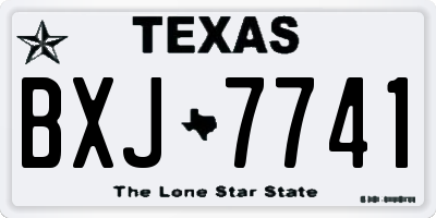 TX license plate BXJ7741