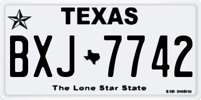 TX license plate BXJ7742