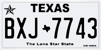 TX license plate BXJ7743