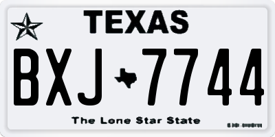 TX license plate BXJ7744
