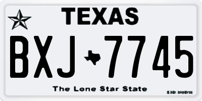 TX license plate BXJ7745