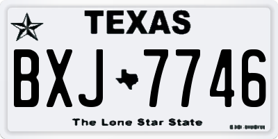 TX license plate BXJ7746