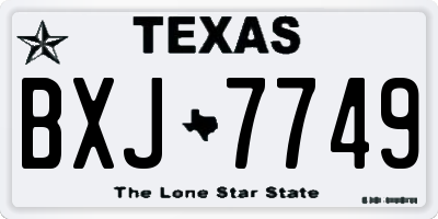 TX license plate BXJ7749