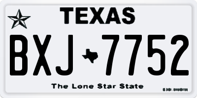 TX license plate BXJ7752