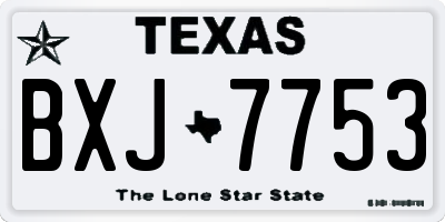 TX license plate BXJ7753