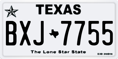 TX license plate BXJ7755