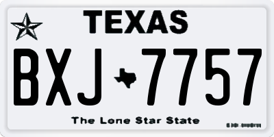 TX license plate BXJ7757