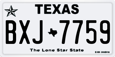 TX license plate BXJ7759