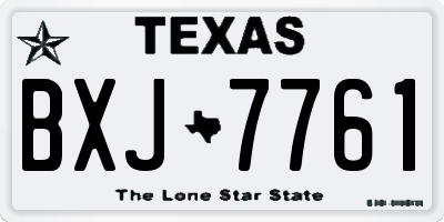 TX license plate BXJ7761
