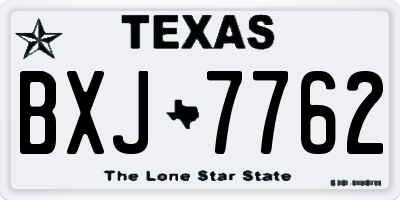 TX license plate BXJ7762