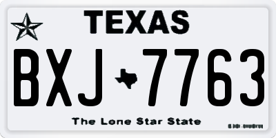 TX license plate BXJ7763
