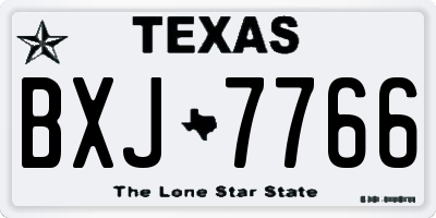 TX license plate BXJ7766