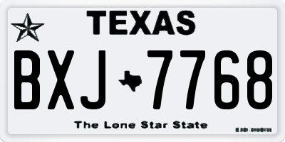 TX license plate BXJ7768