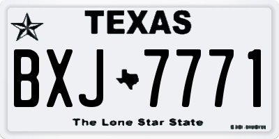 TX license plate BXJ7771