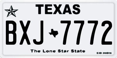 TX license plate BXJ7772