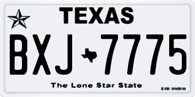 TX license plate BXJ7775